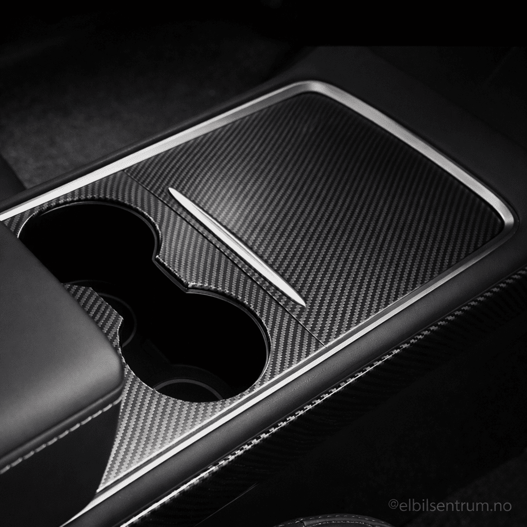 Karbonfolie midtkonsoll Tesla Model 3 (2023–2026) - Bilde 2