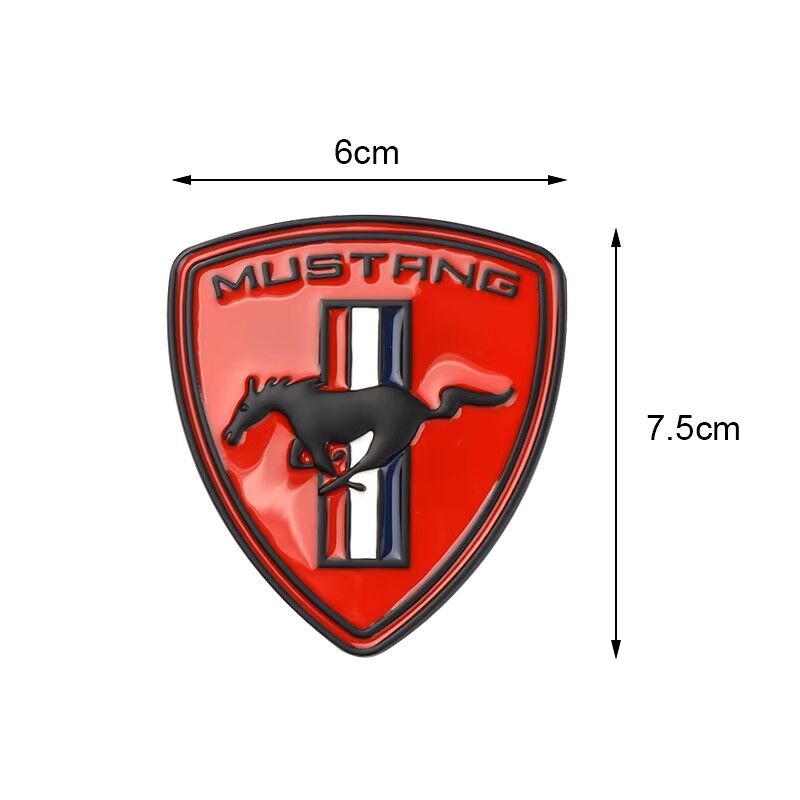 Mustang Metallemblem (rød) - Bilde 3