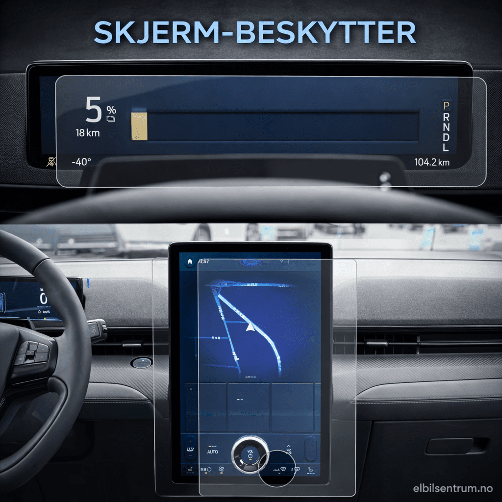 Herdet skjermbeskyttelse Mustang Mach- E 2021-2026 (Sett) - Bilde 2