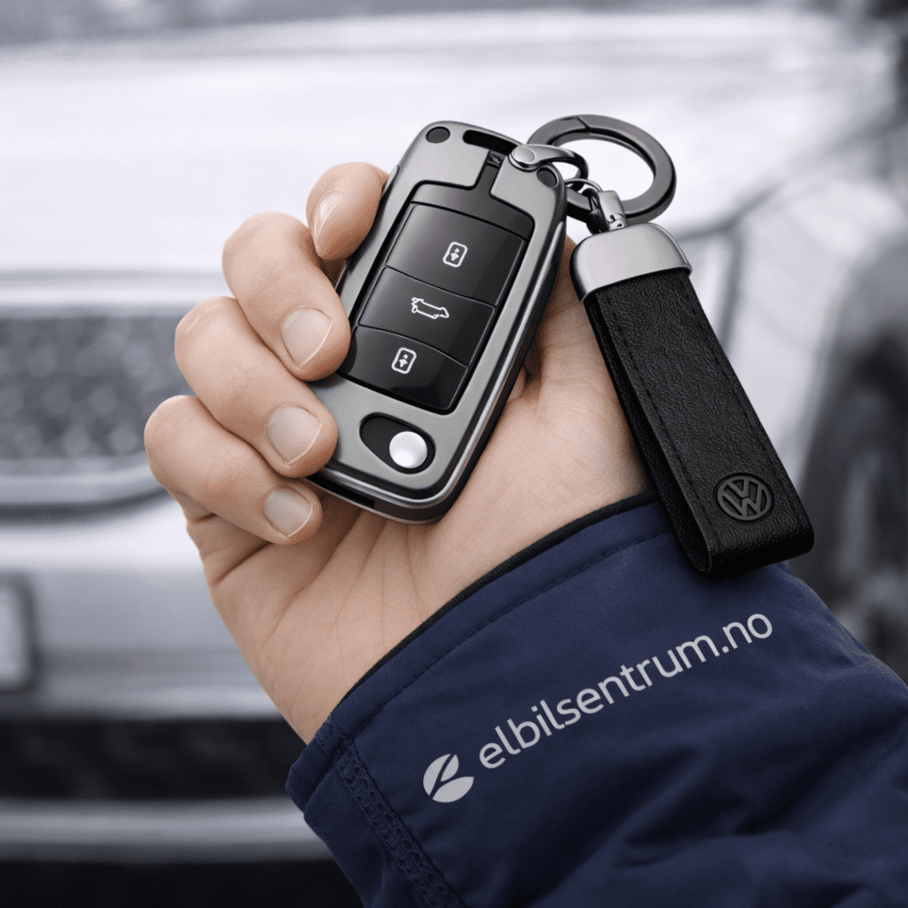 Nøkkeldeksel (Svart) Volkswagen e-Golf (Metall/Lær) - Bilde 3