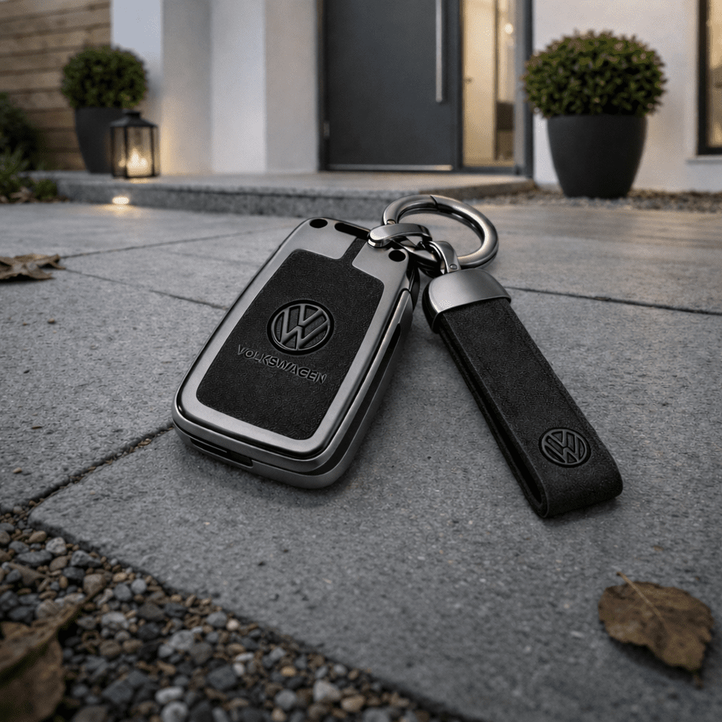 Nøkkeldeksel (Svart) Volkswagen e-Golf (Metall/Lær) - Bilde 5